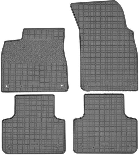 Rigum Set of Front and Rear Mats 4pcs for Audi Q7 2015 Black