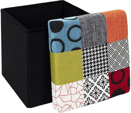 Scaun Camera de zi Pliabil Cu spațiu de depozitare Multicolored Patches 38x38x38buc Scaun Camera de zi Pliabil Cu spațiu de depozitare Multicolored Patches 38x38x38buc