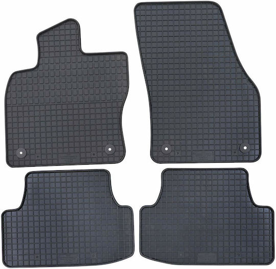 Petex Set of Front and Rear Mats 4pcs for Skoda Karoq 2017+ Black