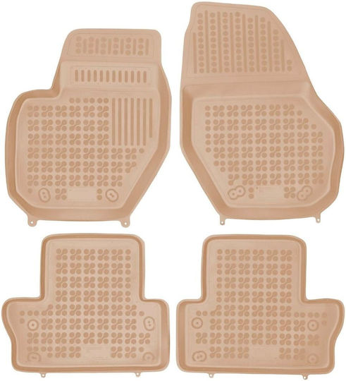Rezaw Plast Set of Front and Rear Mats 4pcs Tray Type for Volvo S60 2008+ Beige