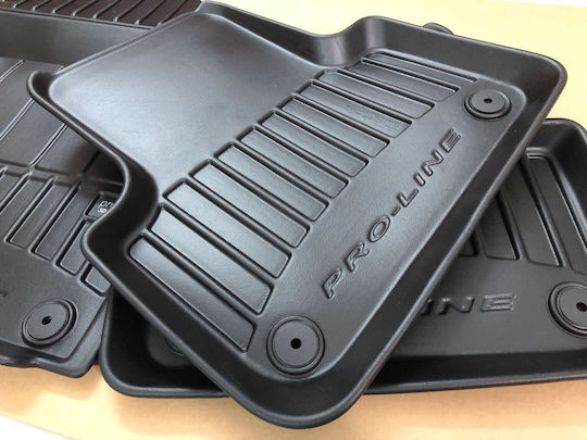 Frogum Set of Front and Rear Mats 4pcs Tray Type for Volkswagen Touareg 2018 Black