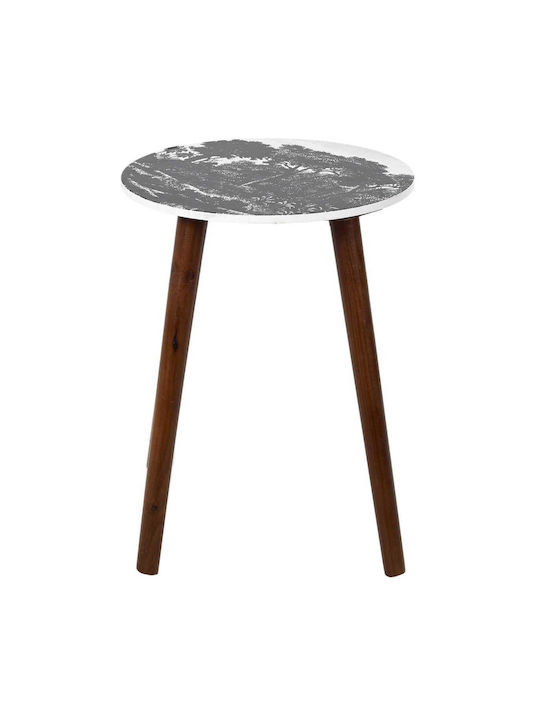 Rundes Zigon-Set Holz Grün/Schwarz 2Stück M43xL43xH48cm
