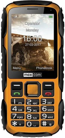 MaxCom Strong MM920L Single SIM Resistant Mobile with Buttons (English Menu) Orange