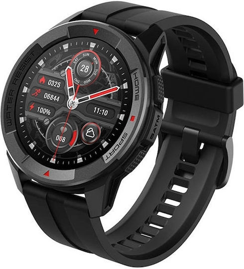 Mibro X1 Αδιάβροχο Smartwatch με Παλμογράφο (Μαύρο)