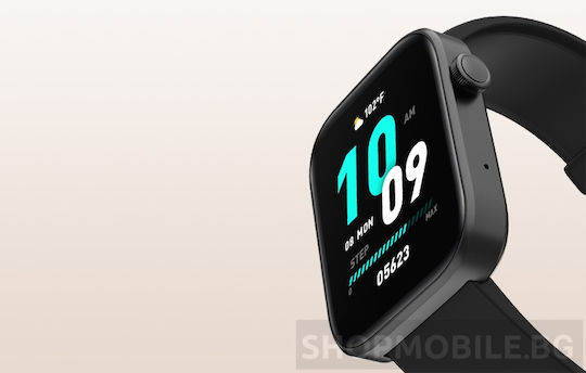 Colmi P71 45mm Smartwatch with Heart Rate Monitor (Black)