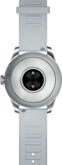 Withings ScanWatch 2 Stainless Steel 42mm Αδιάβροχο με Παλμογράφο (Λευκό)