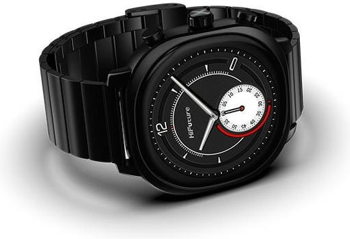 HiFuture AIX Stainless Steel Αδιάβροχο Smartwatch με Παλμογράφο (Μαύρο)