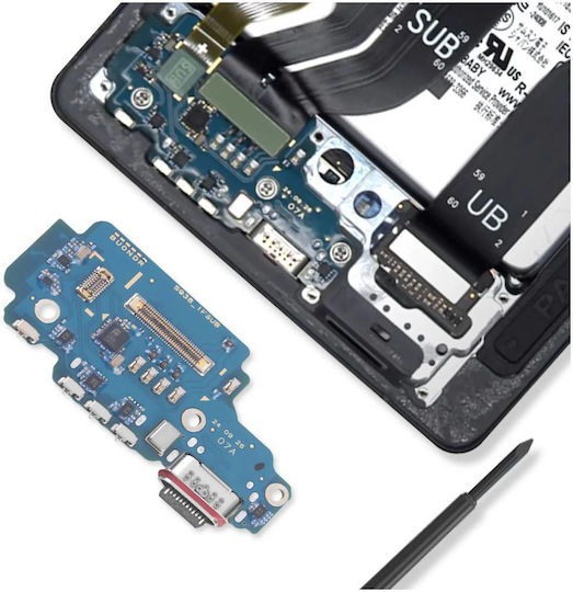 Samsung S25 Ultra 5g S938 Type C Πλακετα Κονεκτορα Φορτισησ+audio Port+sim Reader-μικροφωνο Original Service Pack Gh96-18321a