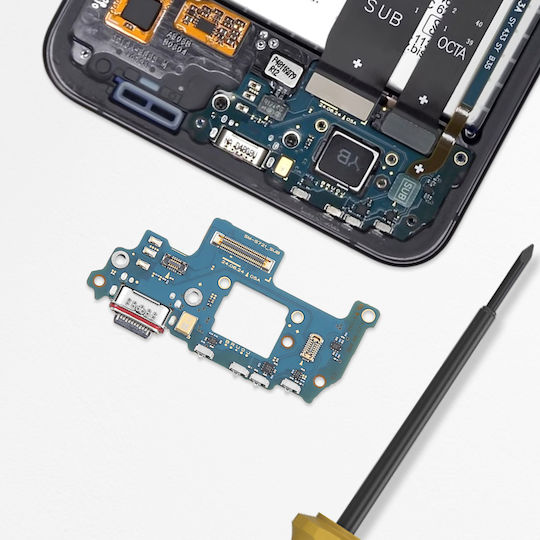 Конектор за зареждане на платка Samsung S721b Galaxy S24 Fe, сервизен пакет