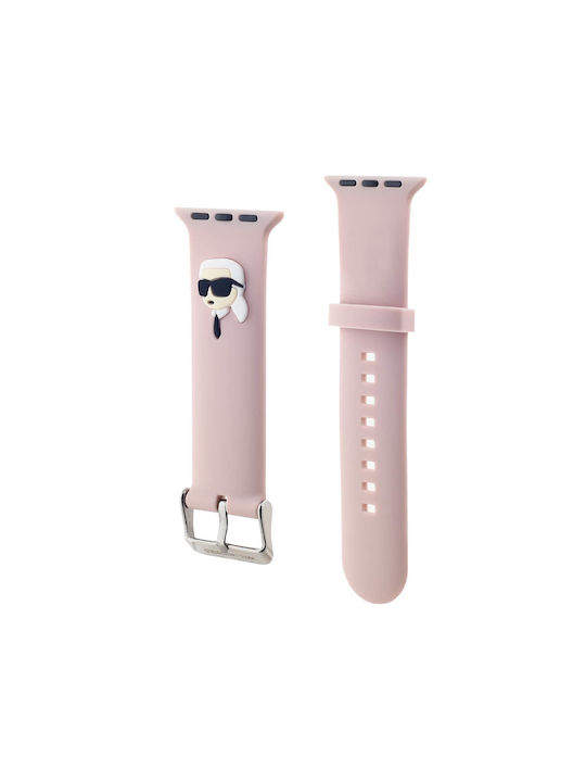 Karl Lagerfeld Karl Head Nft Λουράκι Σιλικόνης Ροζ (Apple Watch 44/45/46mm/Ultra 49mm)