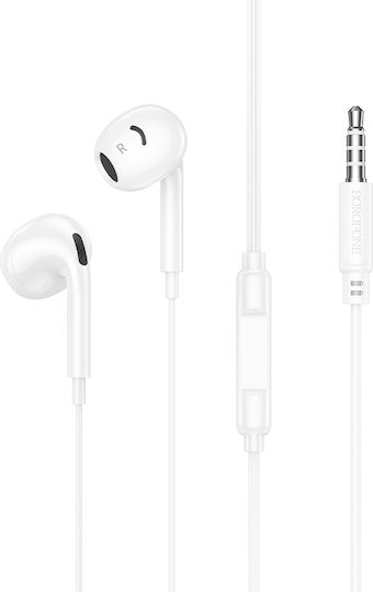 Borofone BOR-118098 In-ear Handsfree Headphones with Connector 3.5mm White