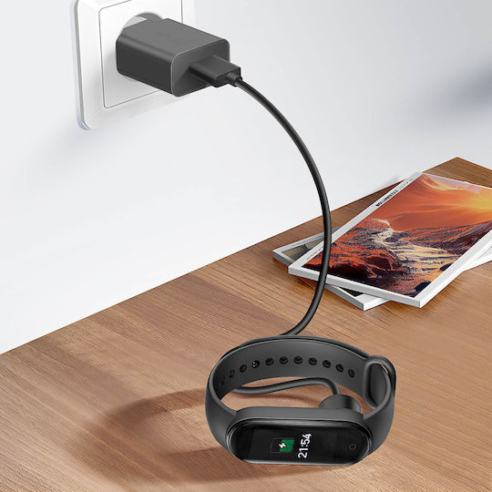 Akyga AK-SW-14 Charging Cable Ladegerät für Mi Band 5 / Mi Band 6 Schwarzς