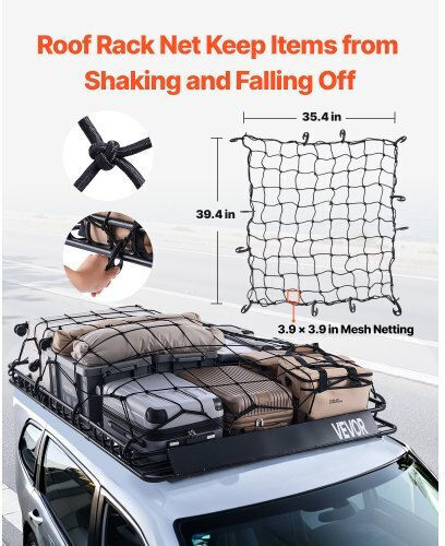 Vevor Steel Car Roof Rack 162.56x127cm