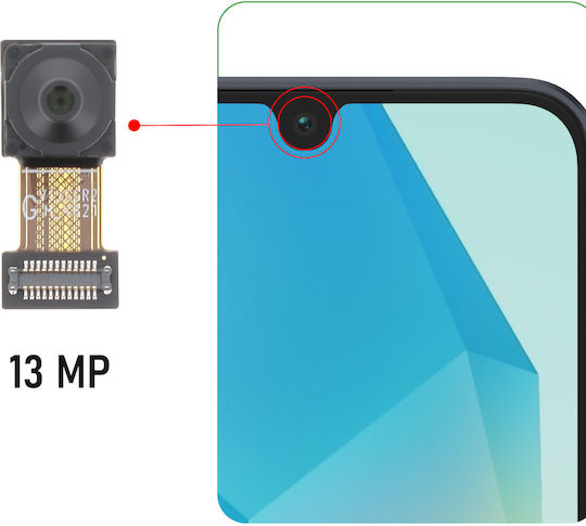 Genuine Front Camera Samsung Galaxy A16 5G A166 13MP GH96-18469A