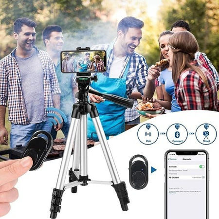 Trepied Telescopic Multifuncțional 4 În 1 Idealstore Telefon Cameră Include Telecomandă Bluetooth Compatibil iOS Android Înălțime Reglabilă Picioare Flexibile Carcasă Impermeabilă Cap Rotativ 360 Fotografie Ideală