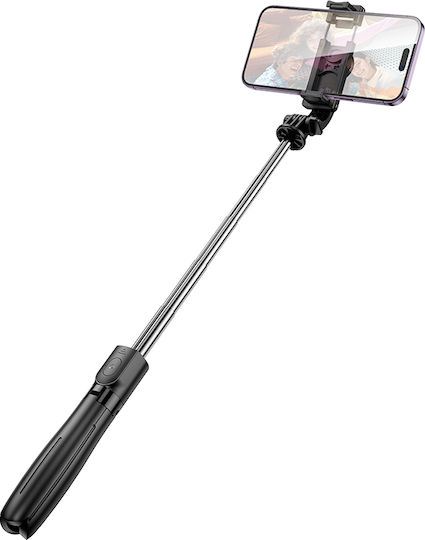 Borofone By13 Nube Selfie Stick Tripod Wireless Remote Κινητά Black