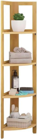 Ecke Boden Badezimmerregal Hölzernes mit 4 Regalböden 39.5x27x120cm