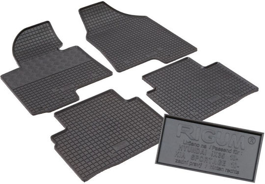 Rigum Set of Front and Rear Mats 4pcs for Kia Sportage Hyundai iX35 2010+ Black