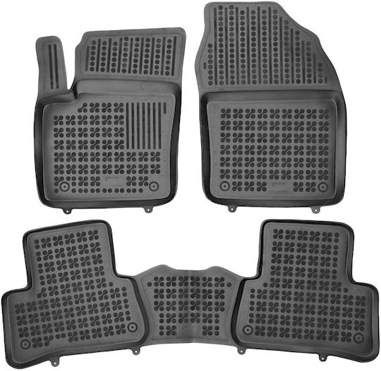 Rezaw Plast Set of Front and Rear Mats 3pcs Tray Type for Toyota C-HR 2016 Black