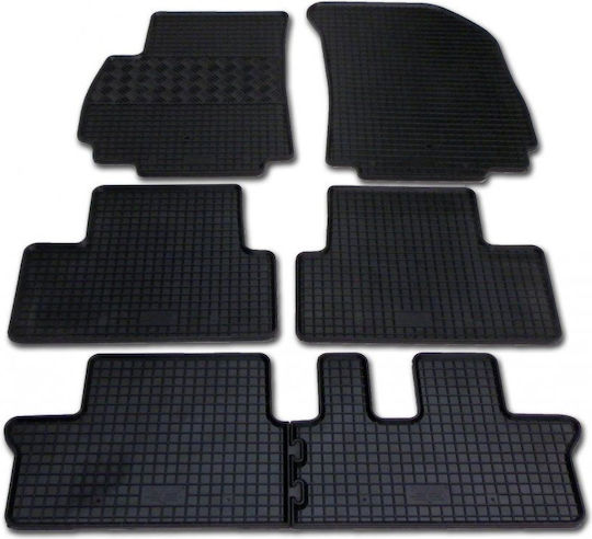 Rigum Satz Vorder- und Hintermatten 6Stück aus Gummi für Chevrolet Orlando 2011+ Schwarz
