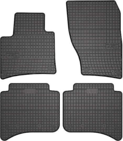 Frogum Set of Front and Rear Mats 4pcs Tray Type for Volkswagen Touareg 2010+ Black