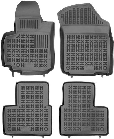 Rezaw Plast Set of Front and Rear Mats 4pcs Tray Type for Fiat Sedici 2006+ Black
