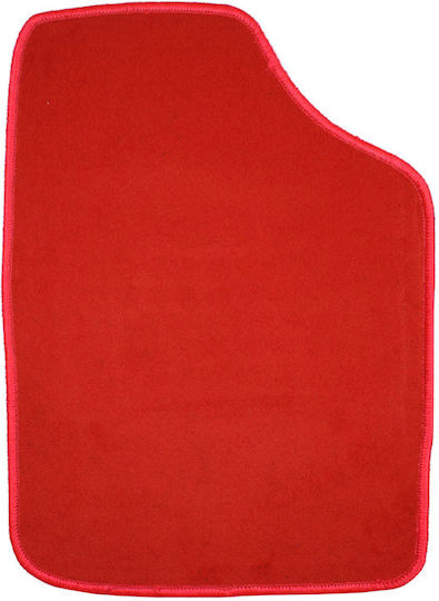 Auto Gs Set of Front and Rear Mats Universal 5pcs Red