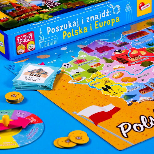 Board Game A Genius Is Looking For You: Poland and Europe for 3-6 Players 9+ Years Old (PL) Lisciani Giochi