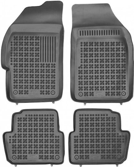 Rezaw Plast Satz Vorder- und Hintermatten Wannenartig 4Stück aus Gummi für Chevrolet Funke 2010-2013 Schwarz