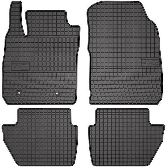 Frogum Set of Front and Rear Mats 4pcs Tray Type for Ford EcoSport 2017 Black