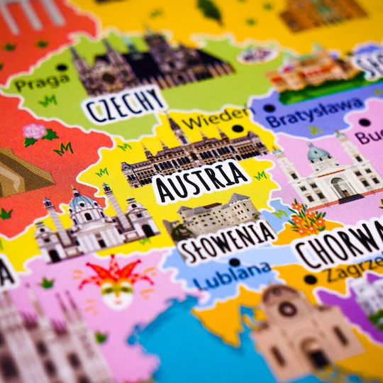 Board Game A Genius Is Looking For You: Poland and Europe for 3-6 Players 9+ Years Old (PL) Lisciani Giochi