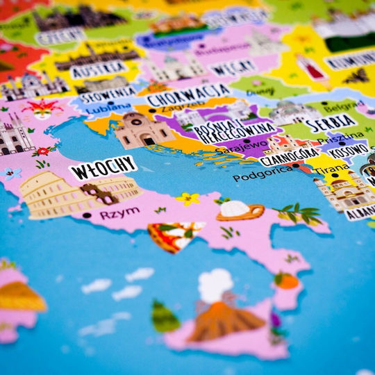 Board Game A Genius Is Looking For You: Poland and Europe for 3-6 Players 9+ Years Old (PL) Lisciani Giochi