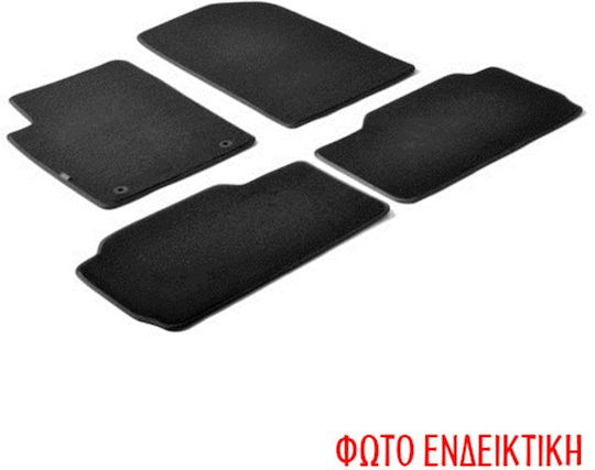 Lampa Σετ Μπροστινά και Πίσω Πατάκια 4τμχ για Chevrolet Spark 2015+ Μαύρα