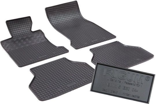 Rigum Set of Front and Rear Mats 4pcs for BMW E60 2003 2010 Black