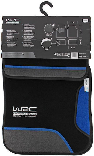 WRC Set Covorașe Față și Spate Universal 4buc din Covor Albastre