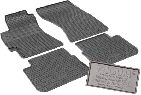 Rigum Set of Front and Rear Mats 4pcs for Subaru Impreza 2008-2013 Black
