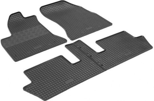 Rigum Set of Front and Rear Mats 4pcs for Citroen C4 Picasso 2006-2013 Black