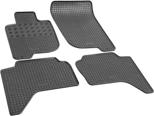 Rigum Set of Front and Rear Mats 4pcs for Fiat Fullback Mitsubishi L200 2015-2019 Black