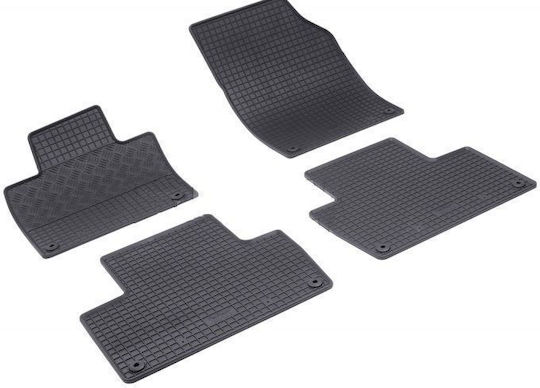 Rigum Set of Front and Rear Mats 4pcs for Volvo XC 90 2014+ Black