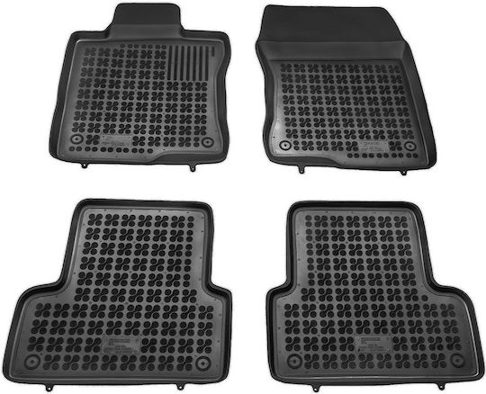 Rezaw Plast Set of Front and Rear Mats 4pcs Tray Type for Honda Accord 2008+ Black