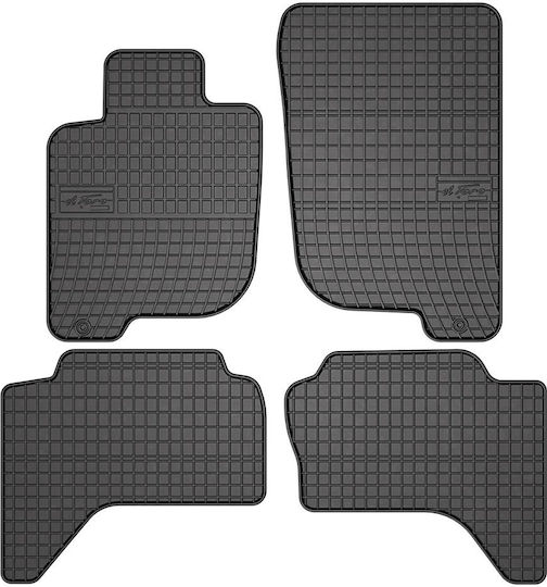 Frogum Set of Front and Rear Mats 4pcs for Mitsubishi L200 2007 Black
