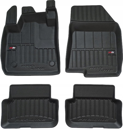 Frogum Set of Front and Rear Mats 4pcs Tray Type for Dacia Sandero 2020 Black