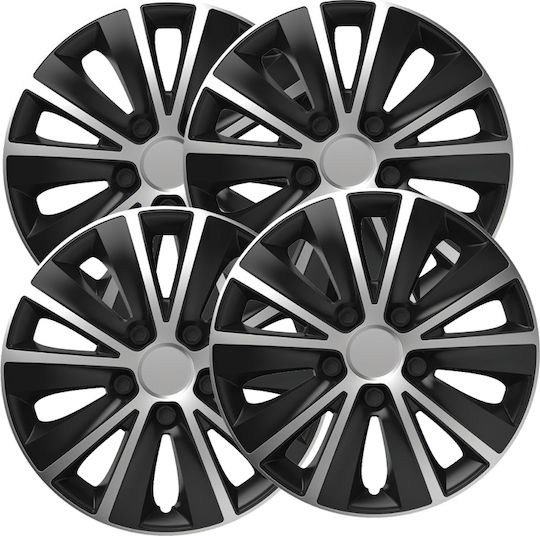 Versaco Set Capace De Roți Auto Rapide Compatibilitate Hyundai 4 Bucăți 14 Negru/Argintiu