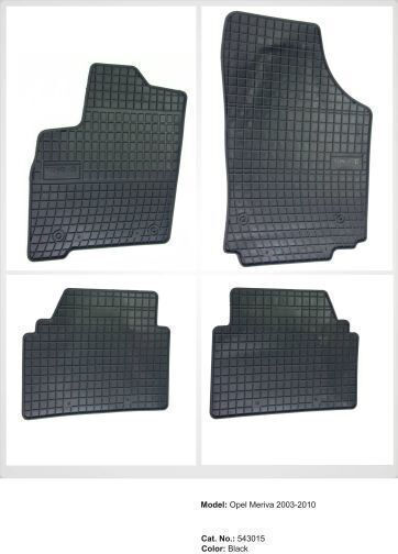Frogum Set of Front and Rear Mats 4pcs for Opel Meriva 2003-2010 Black