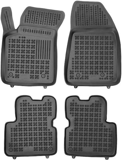 Rezaw Plast Set of Front and Rear Mats 4pcs Tray Type for Alfa Romeo Giulietta 2010+ Black