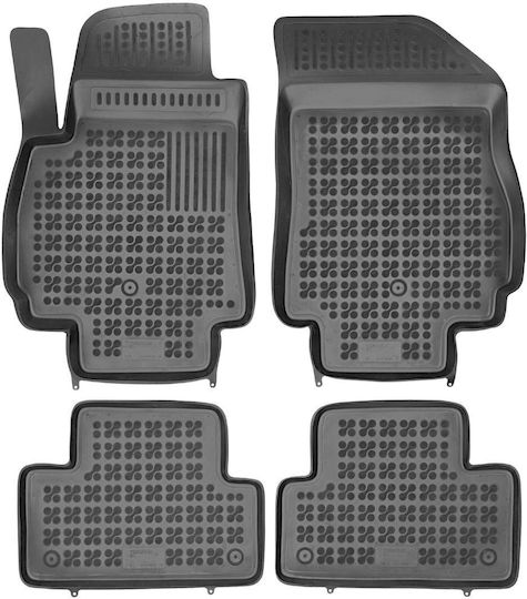 Rezaw Plast Satz Vorder- und Hintermatten Wannenartig 4Stück aus Gummi für Chevrolet Orlando 2011+ Schwarz