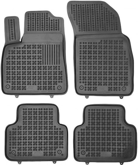 Rezaw Plast Set of Front and Rear Mats 4pcs Tray Type for Audi Q7 2015+ Black