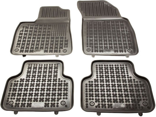 Rezaw Plast Set of Front and Rear Mats 4pcs Tray Type for Audi Q7 2015+ Black