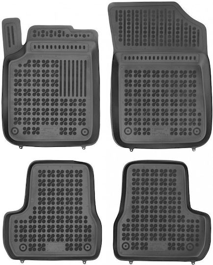 Rezaw Plast Set of Front and Rear Mats 4pcs Tray Type for Citroen C3 2009-2016 Black
