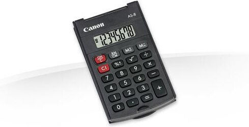 Canon AS-8 Calculator de buzunar. 8 Cifre în Culoarea Negru 1buc